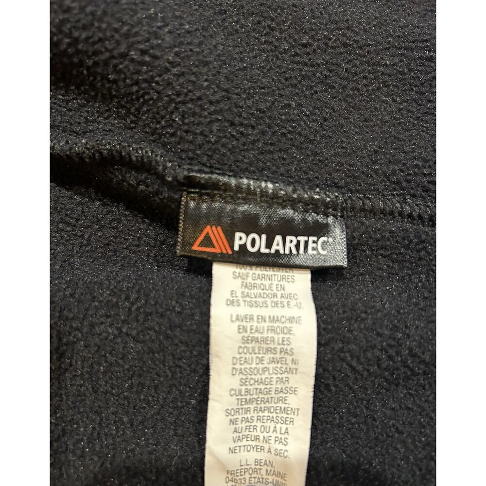 LL Bean Woman’s Black Sweater Fleece Full Zip Coat Large - Picture 6 of 6
